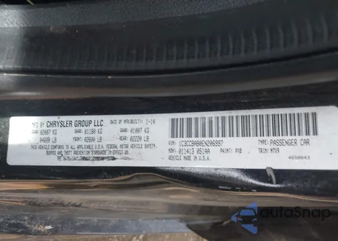 2014 Chrysler 200 Lx from USA, damaged, VIN 1C3CCBAB0EN206997